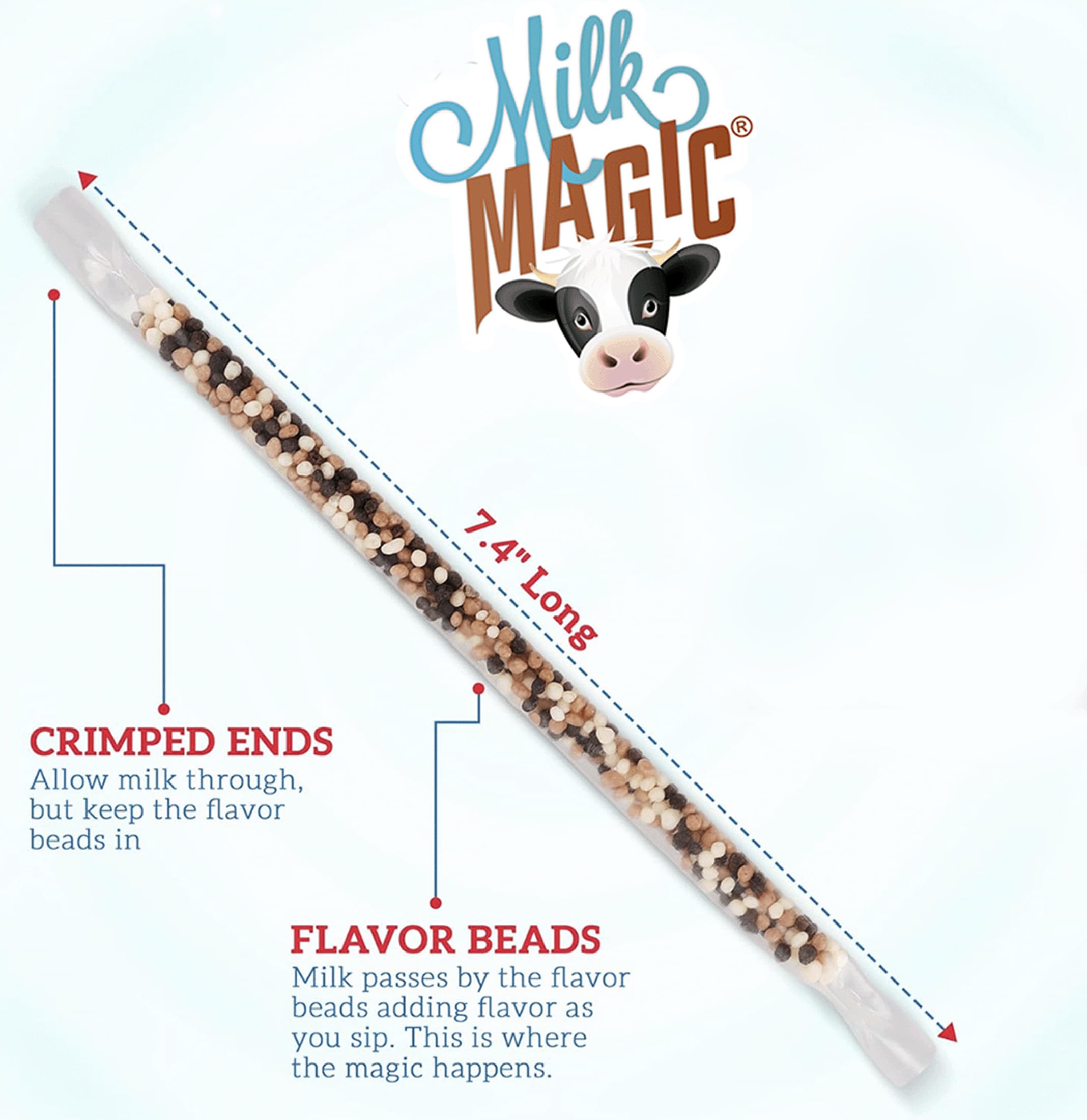 Milk Magic Chocolate Milk Flavoring Straws - Box of 24 Milk Straws